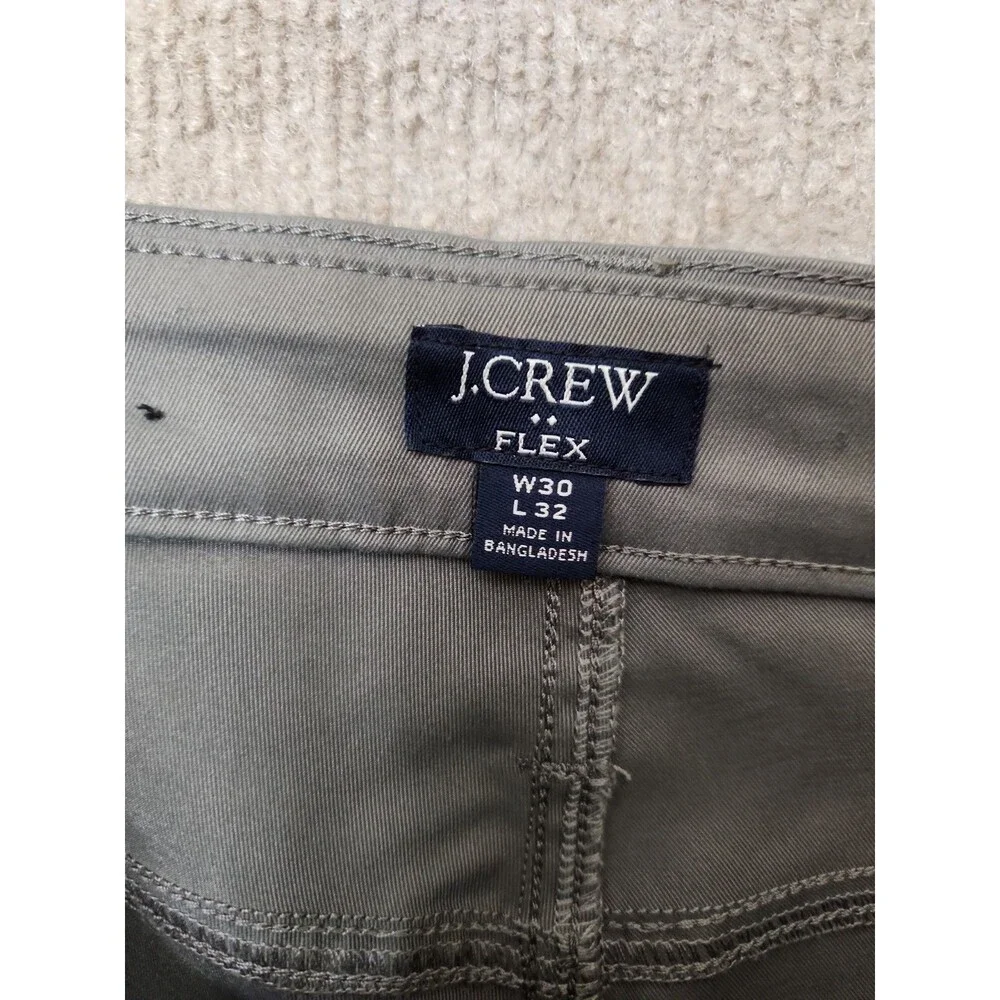 J Crew Slim Fit Tech Pants Mens 30x32 Gray Lightweight Flex